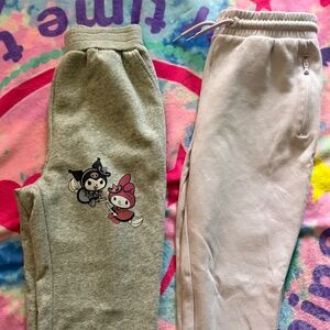 2 pair girls sweatpants Size 10/12